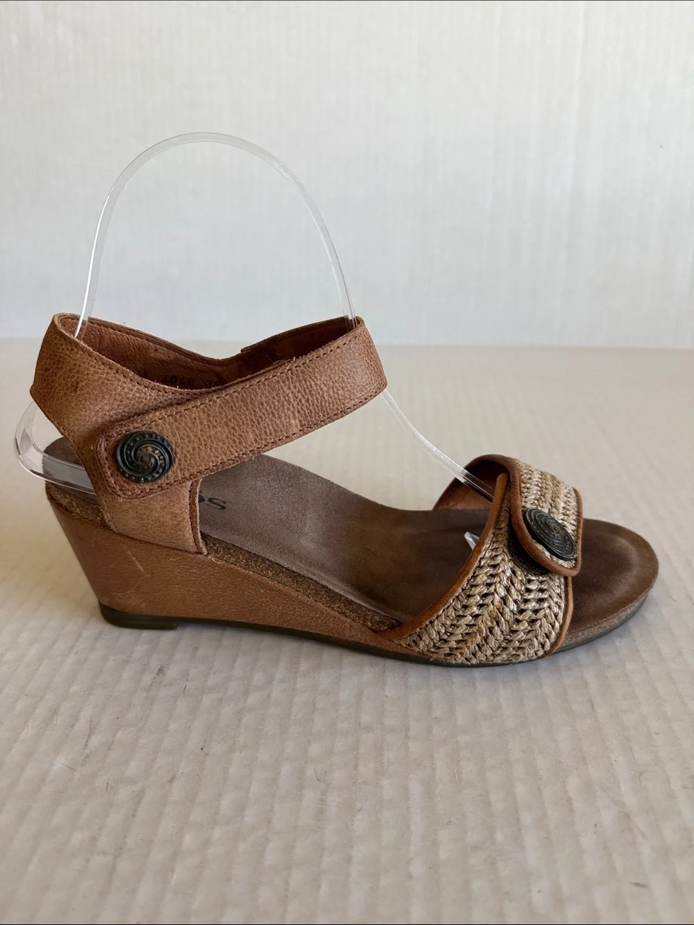 Taos Holiday Leather And Jute Wedge Sandals